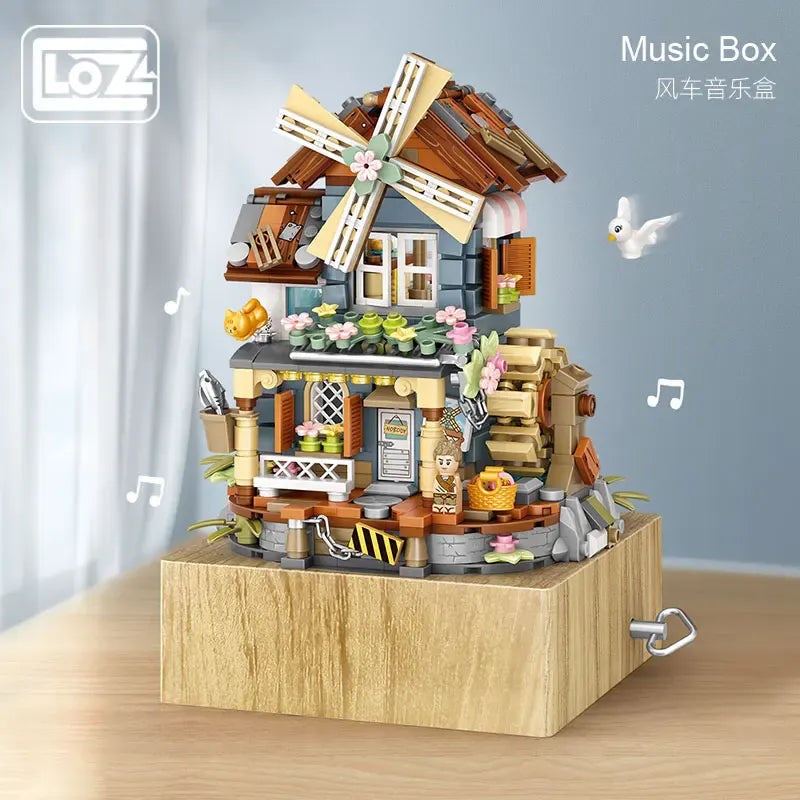 LOZ Windmill House Music Box 1239 6932691912390