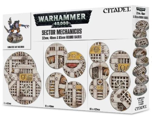 Bases SECTOR MECHANICUS: INDUSTRIAL BASES 32mm, 40mm & 65mm Round Bases 5011921084579