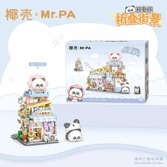 LOZ MR. PA Xiaoba Flower Shop Panda House 7202 6932691972028