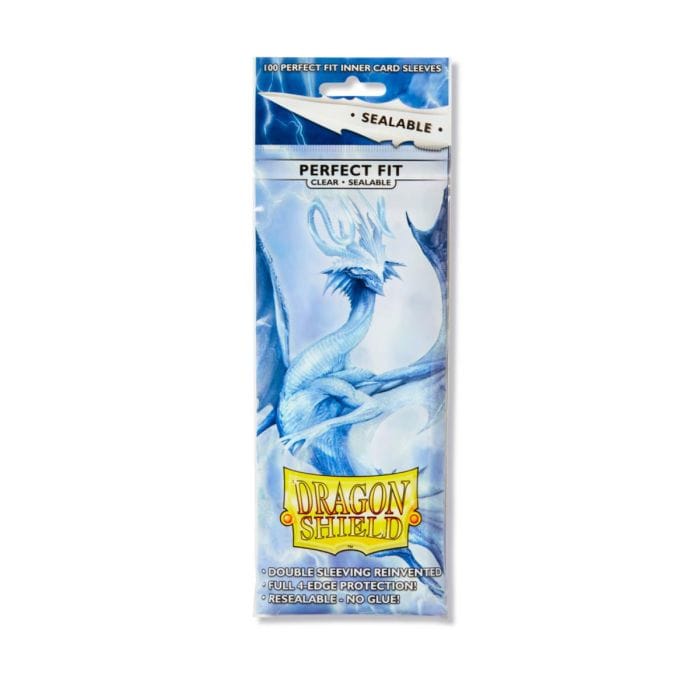Card Sleeves Dragon Shield Standard Perfect Fit Sealable Sleeves - Clear (100 Sleeves) 5706569132019