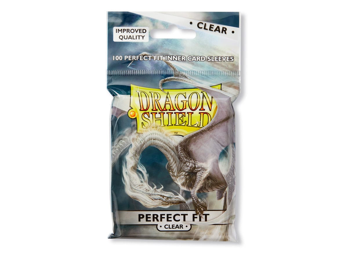 Card Sleeves Dragon Shield Standard Perfect Fit Sleeves - Clear/Clear (100 Sleeves) 5706569130015