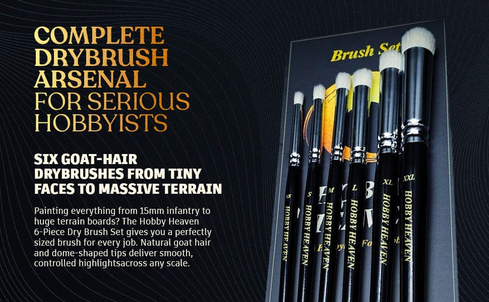 Brush Hobby Heaven Dry Brush — Goat Hair Domed