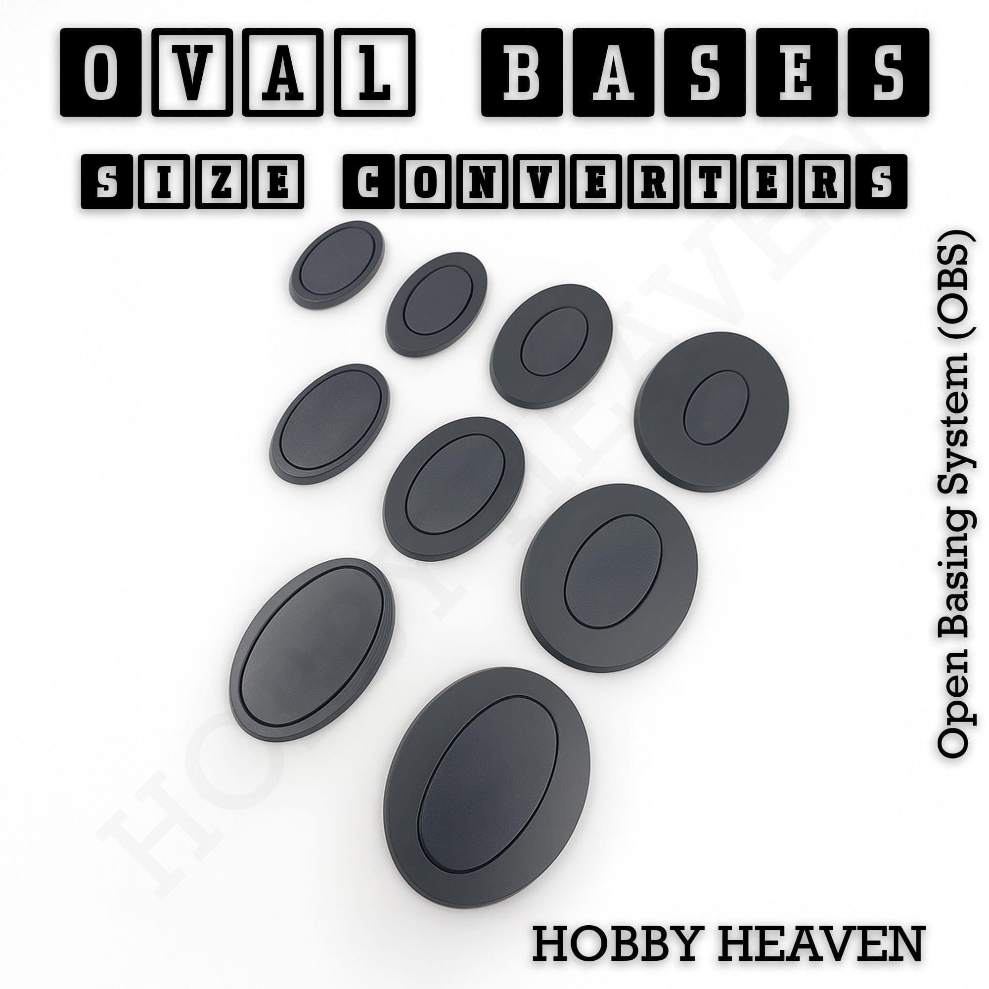 Base Oval To Oval Bases Size Converters 3d Print Full Range