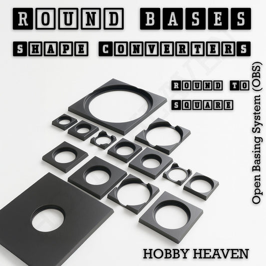 Base Round to Square Bases Shape and Size Converters 3d Print Full Range