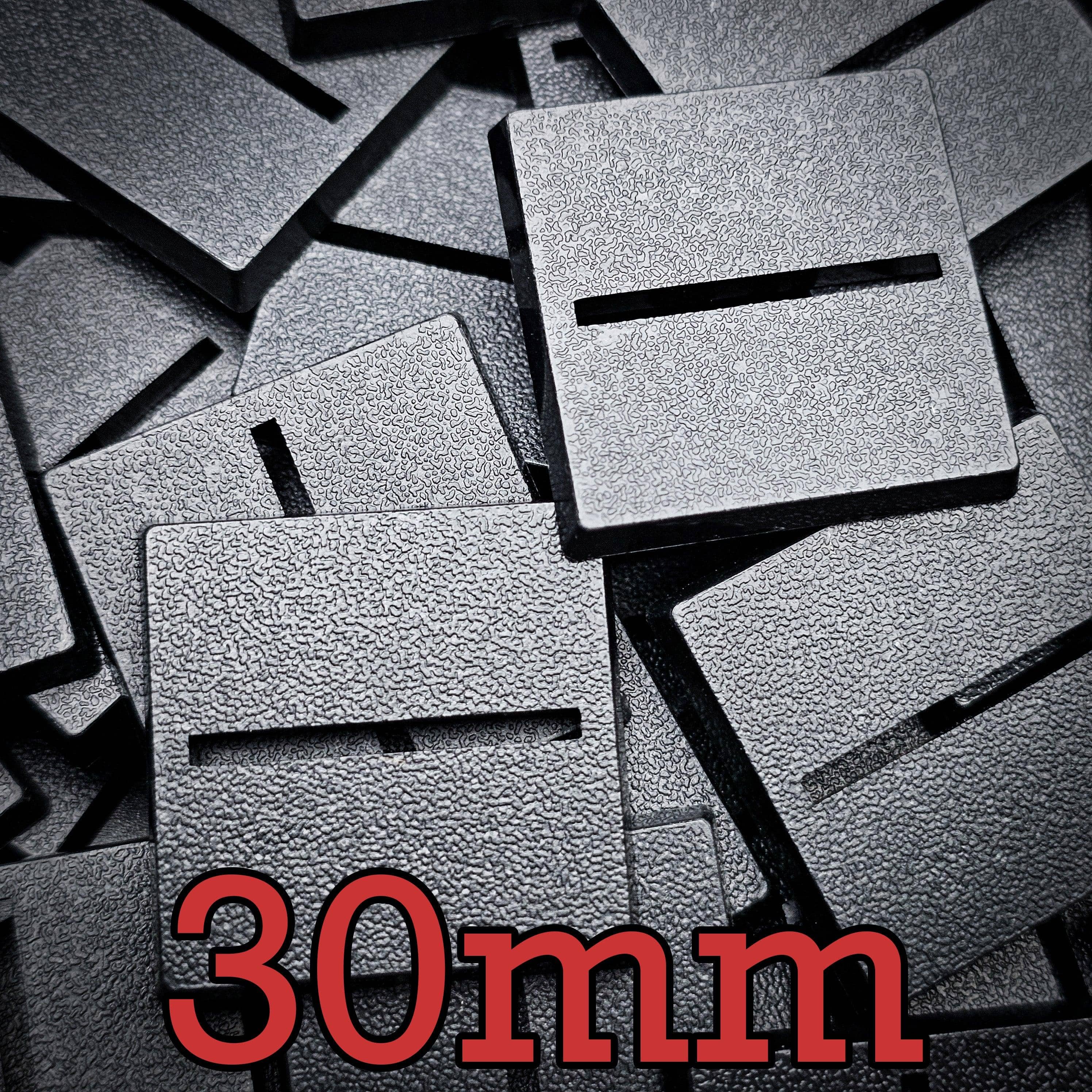 Base 30mm Square Parallel Slotted Plastic Bases