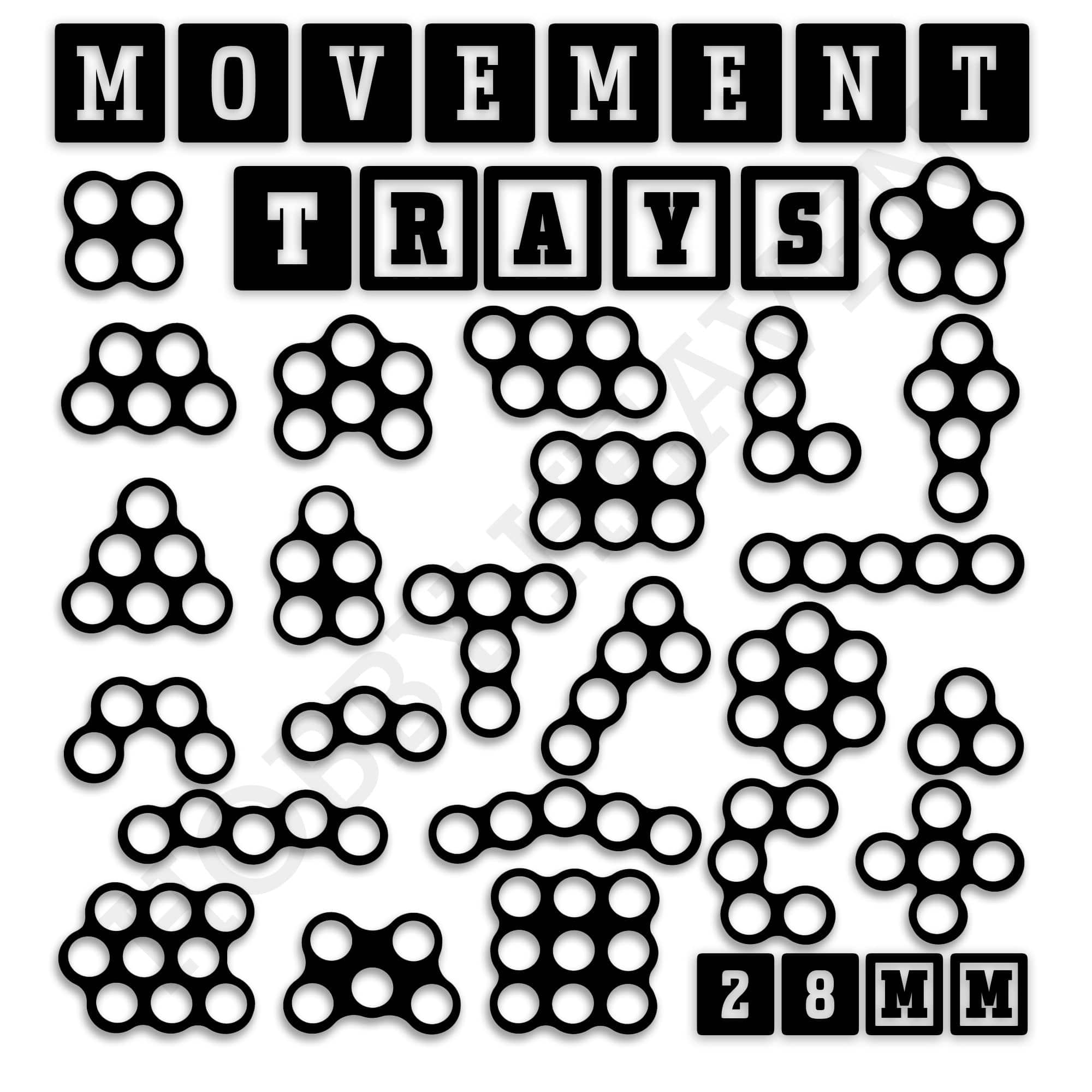Movement Tray 28mm Movement Trays for Tabletop Games | Wargaming | Full Range