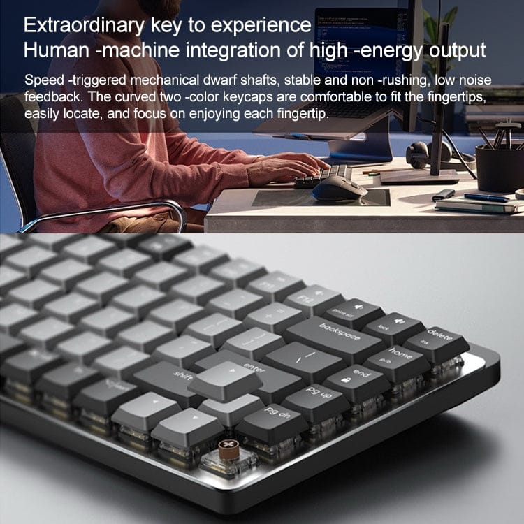Logitech MX Mechanical Mini Wireless Bluetooth Dual Mode Keyboard with Logi Bolt USB Receiver(Red Axis)