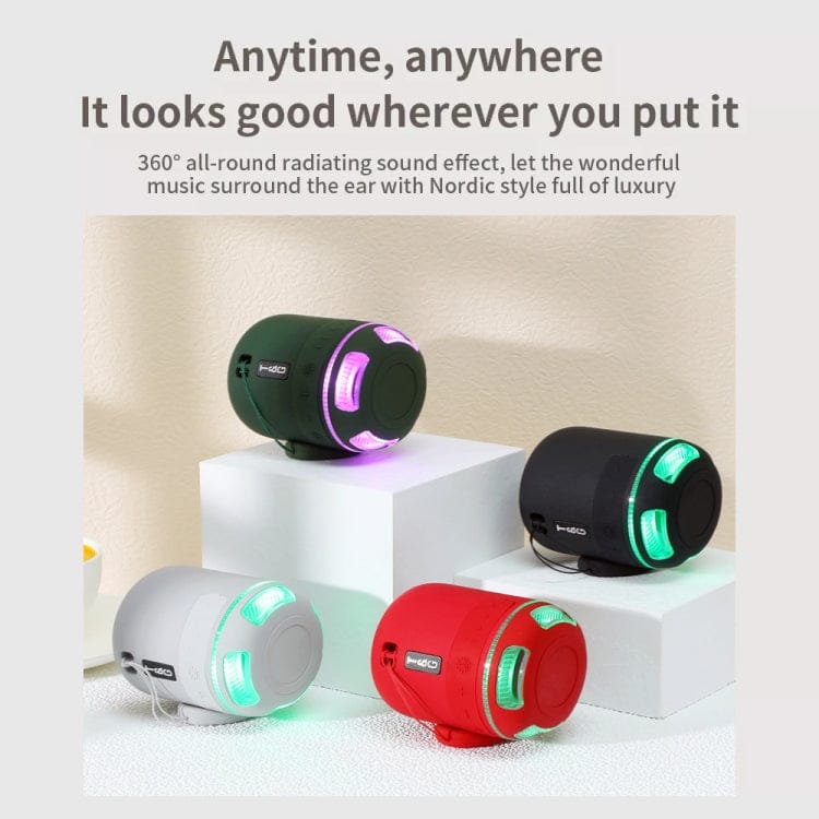 T&G TG294 TWS LED Mini Portable Wireless Stereo Sound Outdoor Speaker(Dark Green)