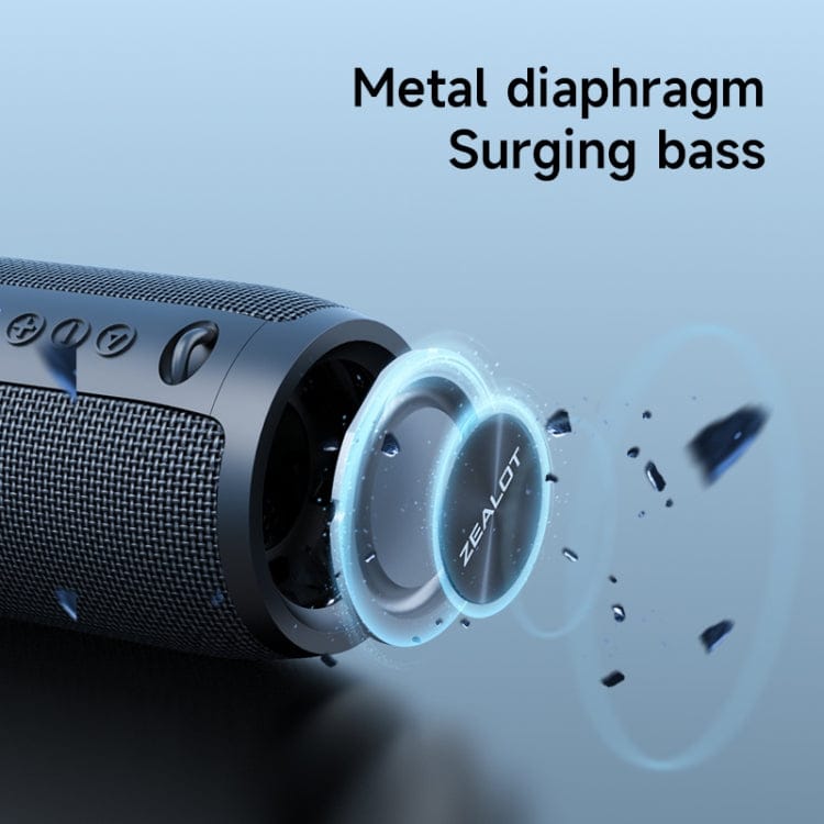 Zealot S51 Pro Shocking Bass Bluetooth Speaker with Colorful Light(Blue)