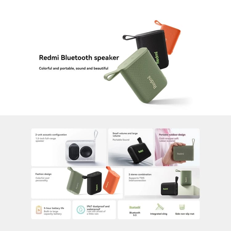 Xiaomi Redmi IP67 Waterproof Portable Bluetooth Speaker(Green)