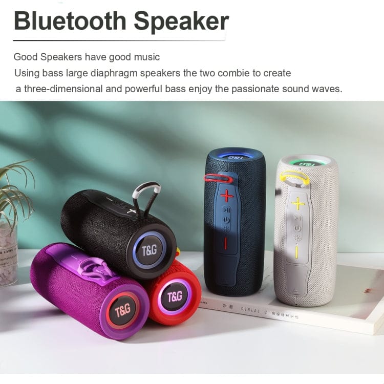 T&G TG682 Mini Portable Outdoor Waterproof TWS Wireless Bluetooth Speaker(Black)