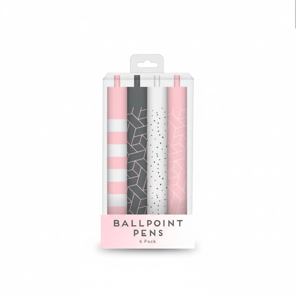 Printed ballpoint pens 4 pack 5056170330787