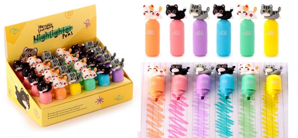 Cute highlighter with topper - cat