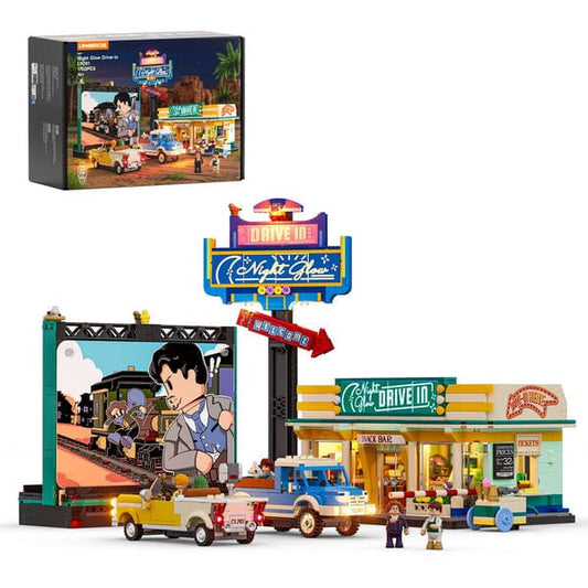 LUMIBRICKS - FUNWHOLE Night Glow Drive-In Movie Theatre L9081 X002AJS25R