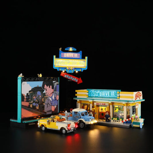 LUMIBRICKS - FUNWHOLE Night Glow Drive-In Movie Theatre L9081 X002AJS25R