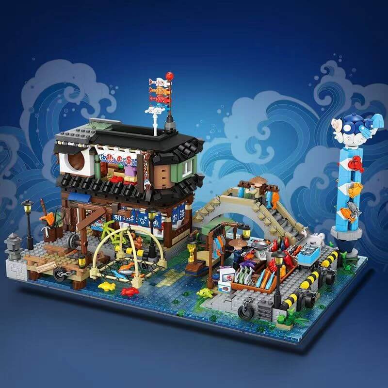 LOZ Creative Ideas Japanese Fish Stall /Fising Docks 1049 6932691910495