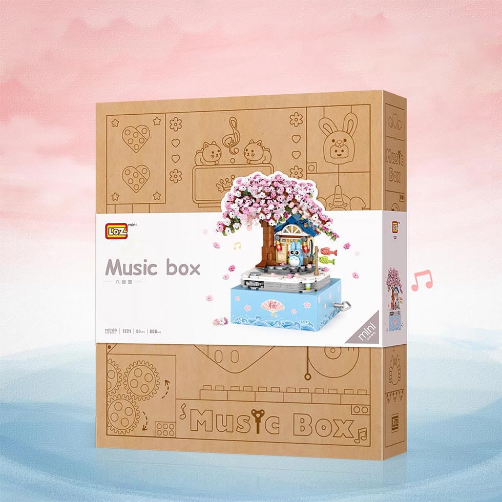 LOZ Cherry Blossom Sakura/Bonsai Music Box 1221 6932691912215