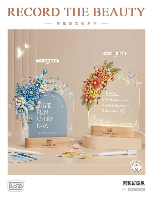 LOZ Dream Blue Floral Message Board 4121 6932691941215