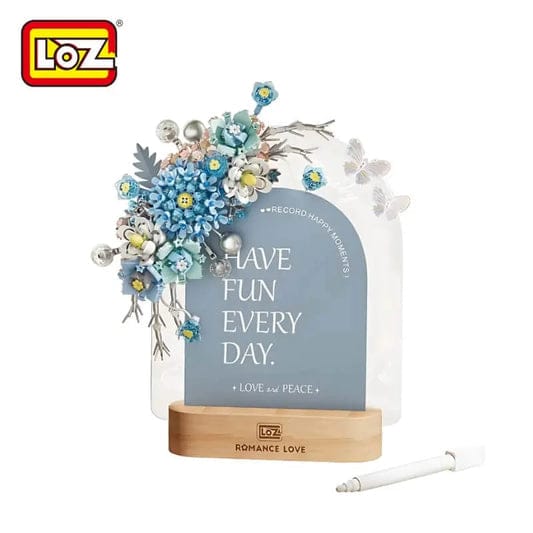LOZ Dream Blue Floral Message Board 4121 6932691941215