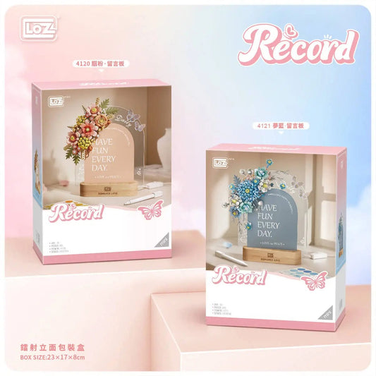 LOZ Dream Blue Floral Message Board 4121 6932691941215