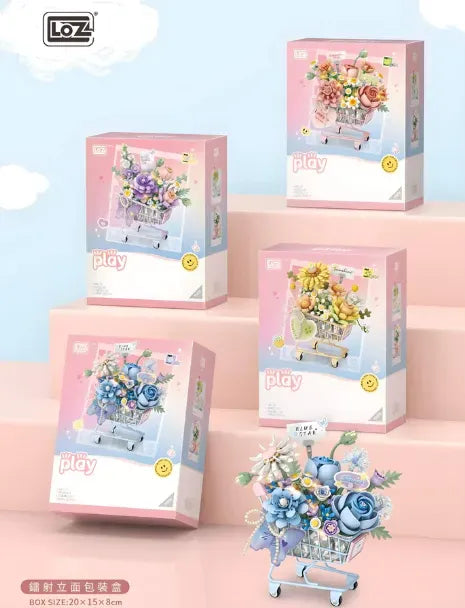 LOZ Blue Flower Trolley 4127 6932691941277