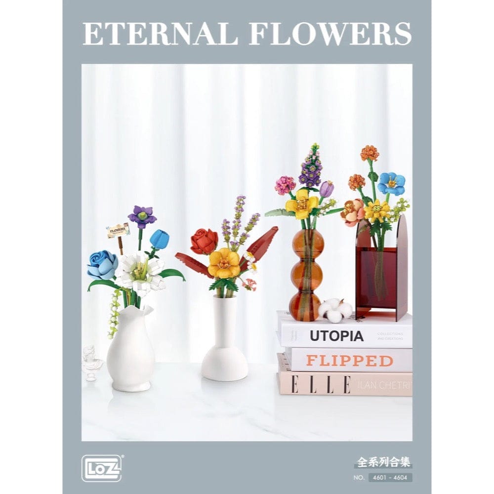 LOZ Eternal Flowers Blue Rose Bouquet 4602 6932691946029