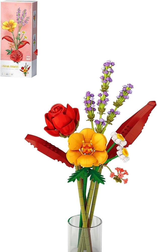 LOZ Eternal Flowers Red Sunset Bouquet 4603 6932691946036