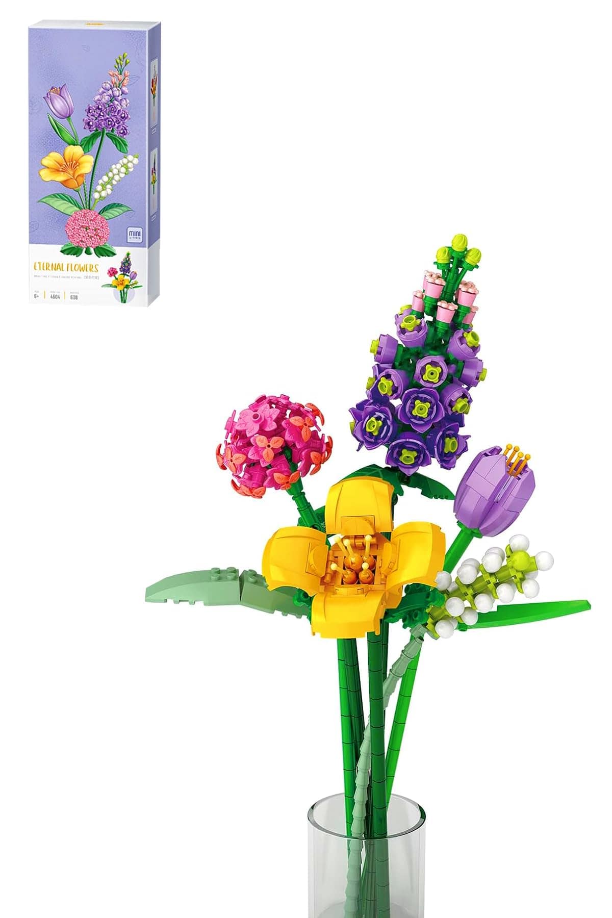 LOZ Eternal Flowers Lavender Purple Promise Bouquet 4604 6932691946043