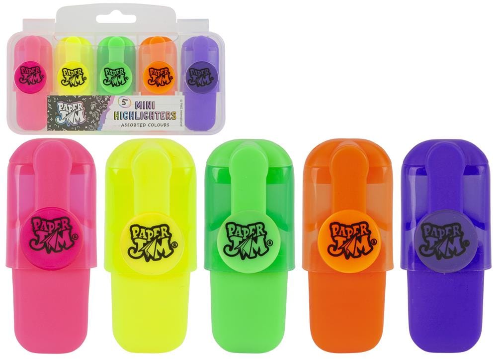 Paper jam mini highlighters 5 pack 5050565889102