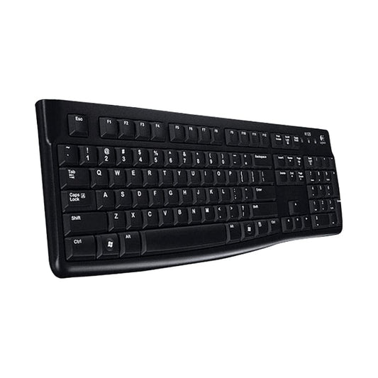 Logitech K120 USB Waterproof Splash Wired Keyboard for Desktop Computers / Laptops(Black)