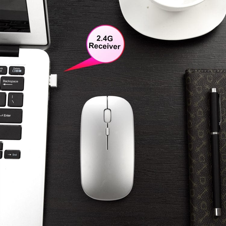 Computer & Networking HXSJ M90 2.4GHz Ultrathin Mute Rechargeable Dual Mode Wireless Bluetooth Notebook PC Mouse