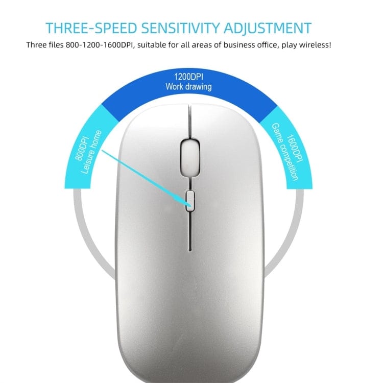 Computer & Networking HXSJ M90 2.4GHz Ultrathin Mute Rechargeable Dual Mode Wireless Bluetooth Notebook PC Mouse