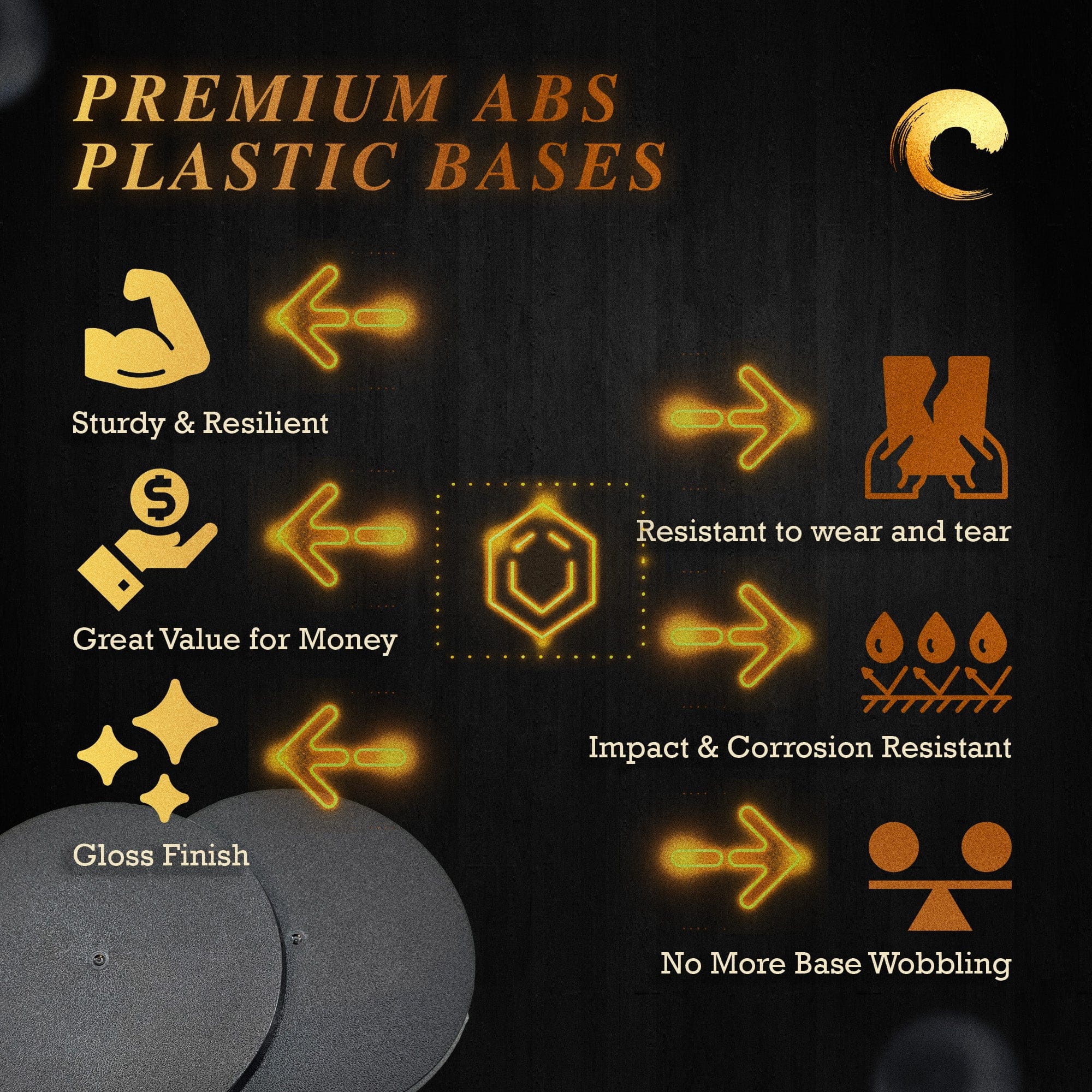 Base 90mm Round Plain Plastic Bases