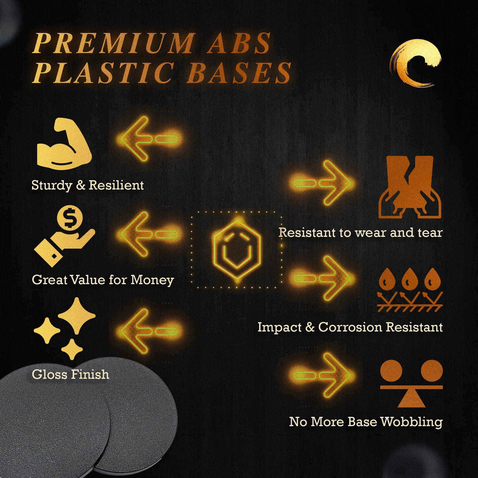 Base 80mm Round Plain Plastic Bases