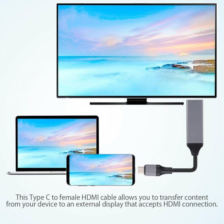 Mobile Accessories PC1022H USB-C / Type-C 3.1 to HDMI 4Kx2K HDTV Cable, Cable Length: 20cm, PC1022H, PC1022