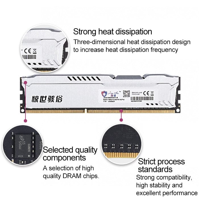 Computer & Networking JingHai 1.25V DDR4 2400MHz 4GB Memory RAM Module for Desktop PC