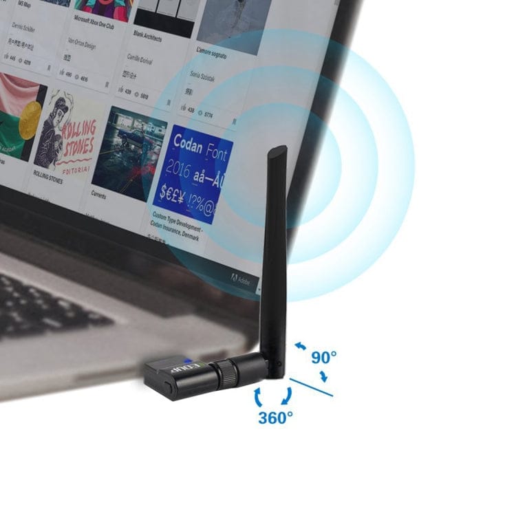Computer & Networking EP-AC1635 EDUP EP-AC1635 600Mbps Dual Band Wireless 11AC USB Ethernet Adapter 2dBi Antenna for Laptop / PC, EP-AC1635