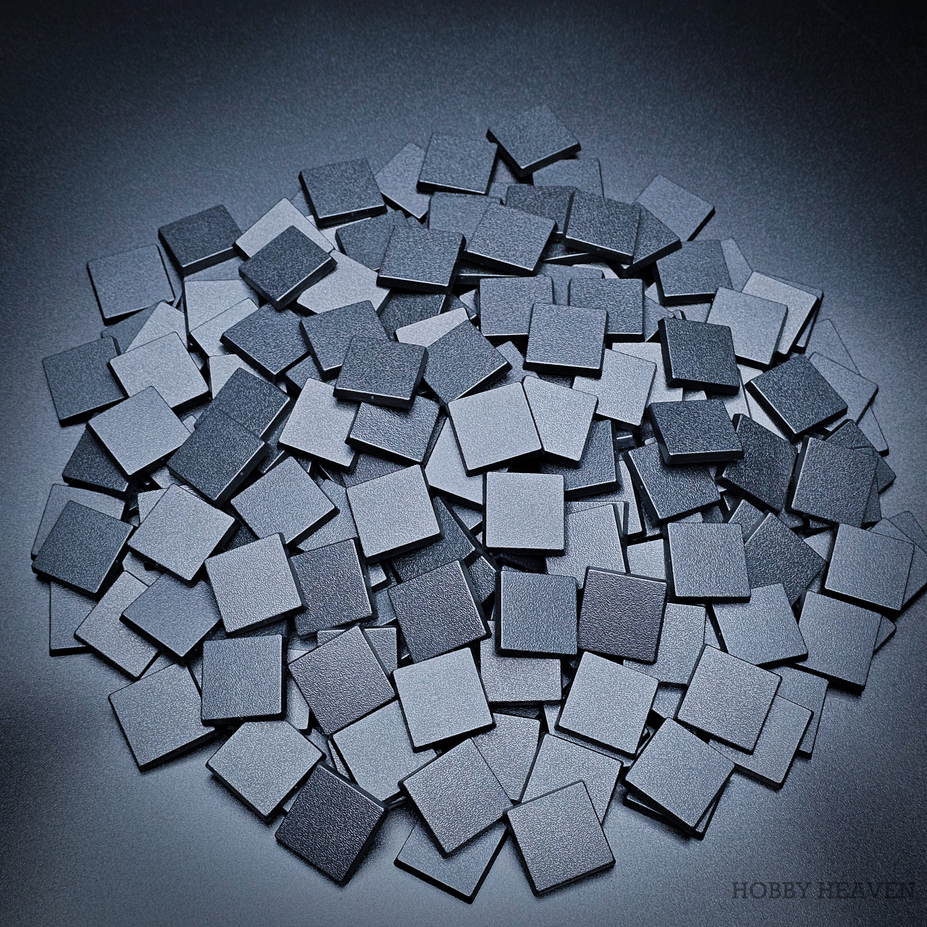 Base 25mm Square Plain Plastic Bases