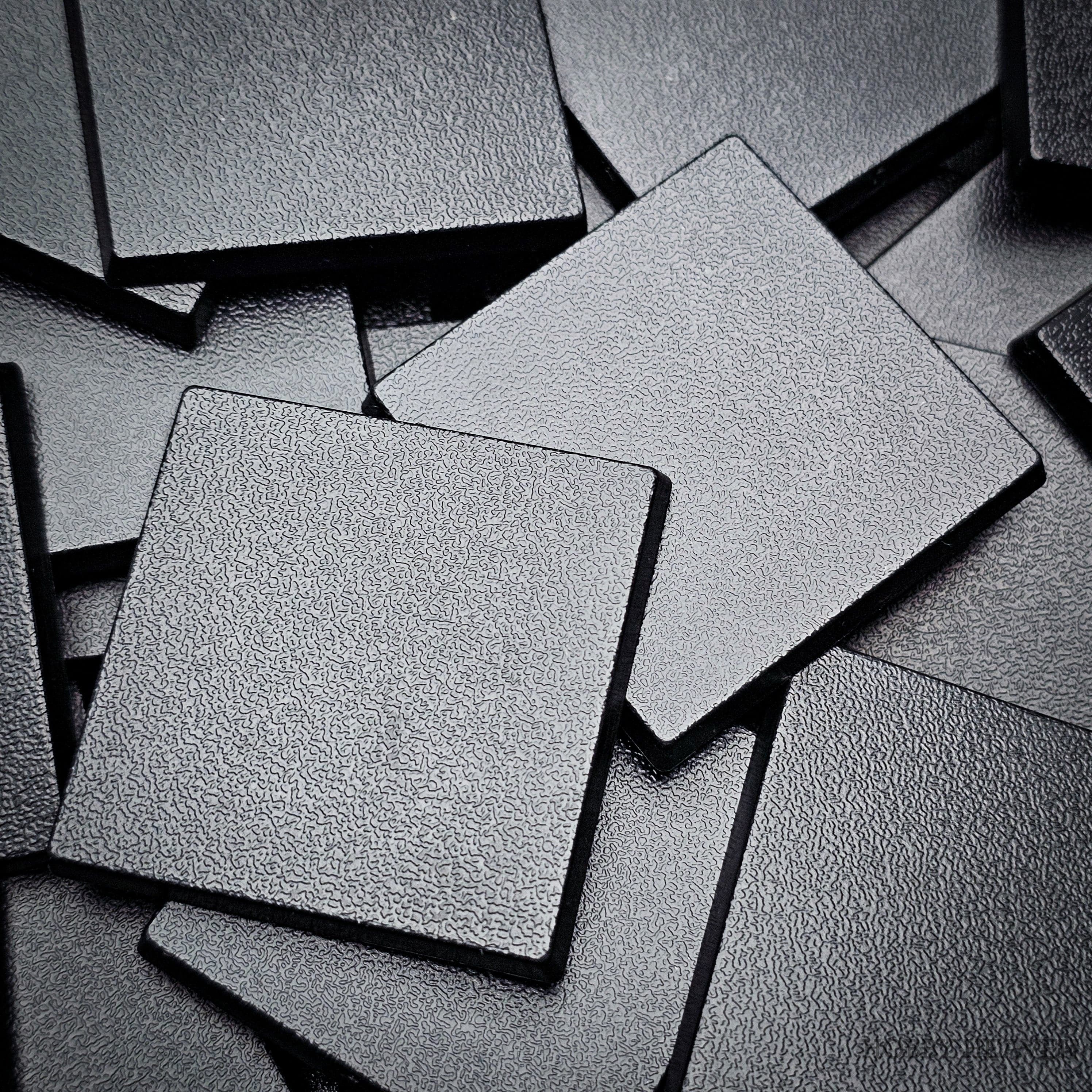 Base 40mm Square Plain Plastic Bases