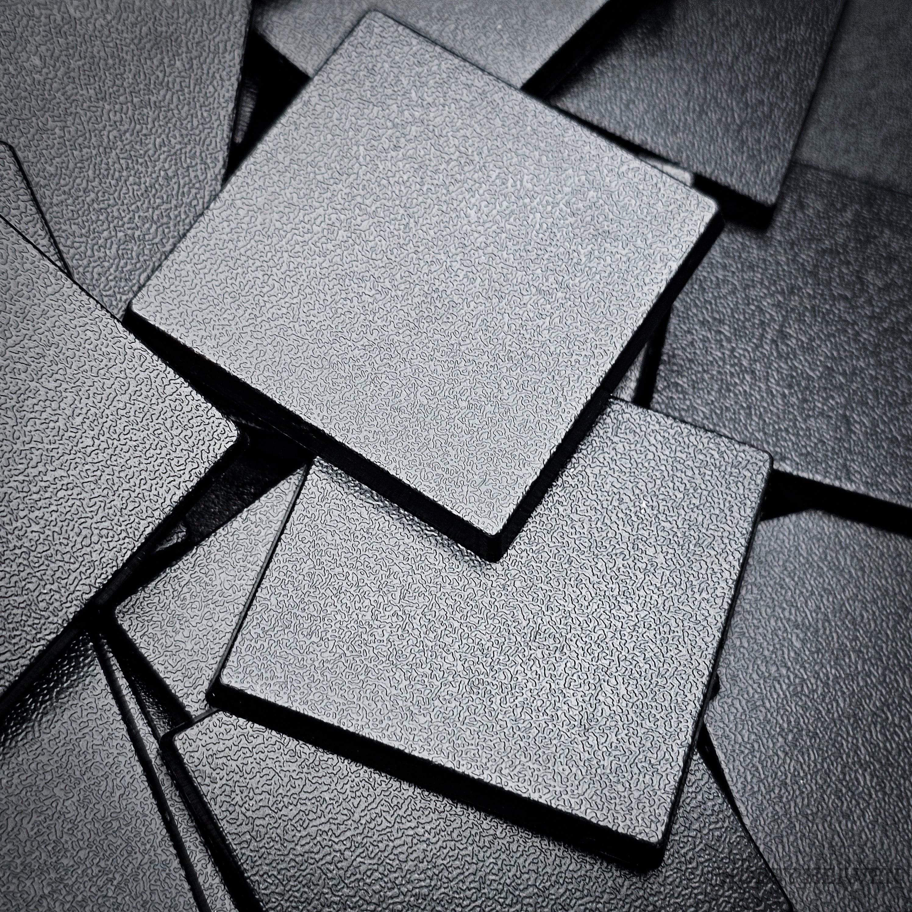 Base 40mm Square Plain Plastic Bases