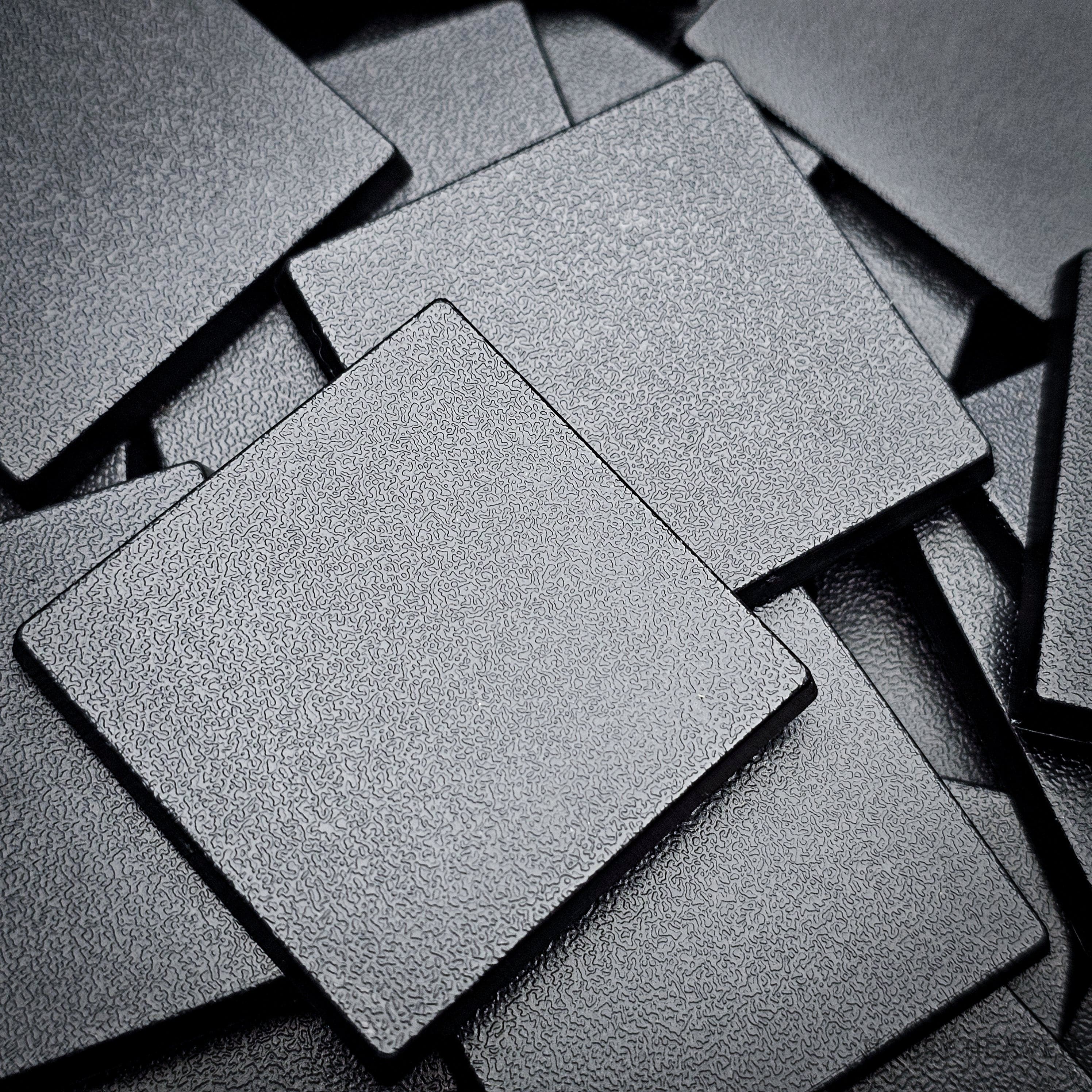 Base 40mm Square Plain Plastic Bases