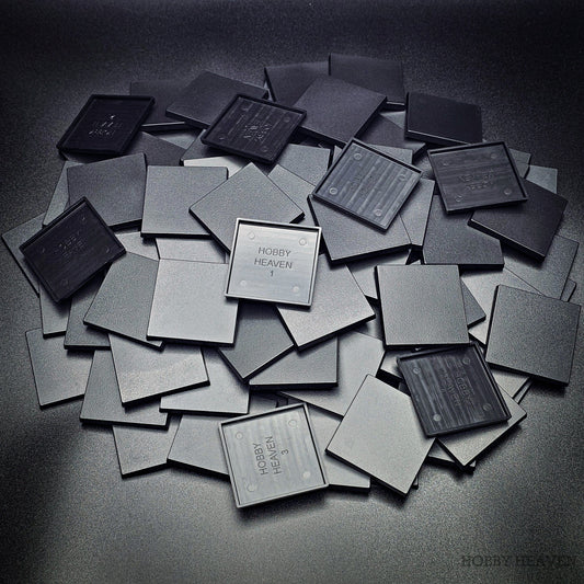 Base 50mm Square Plain Plastic Bases