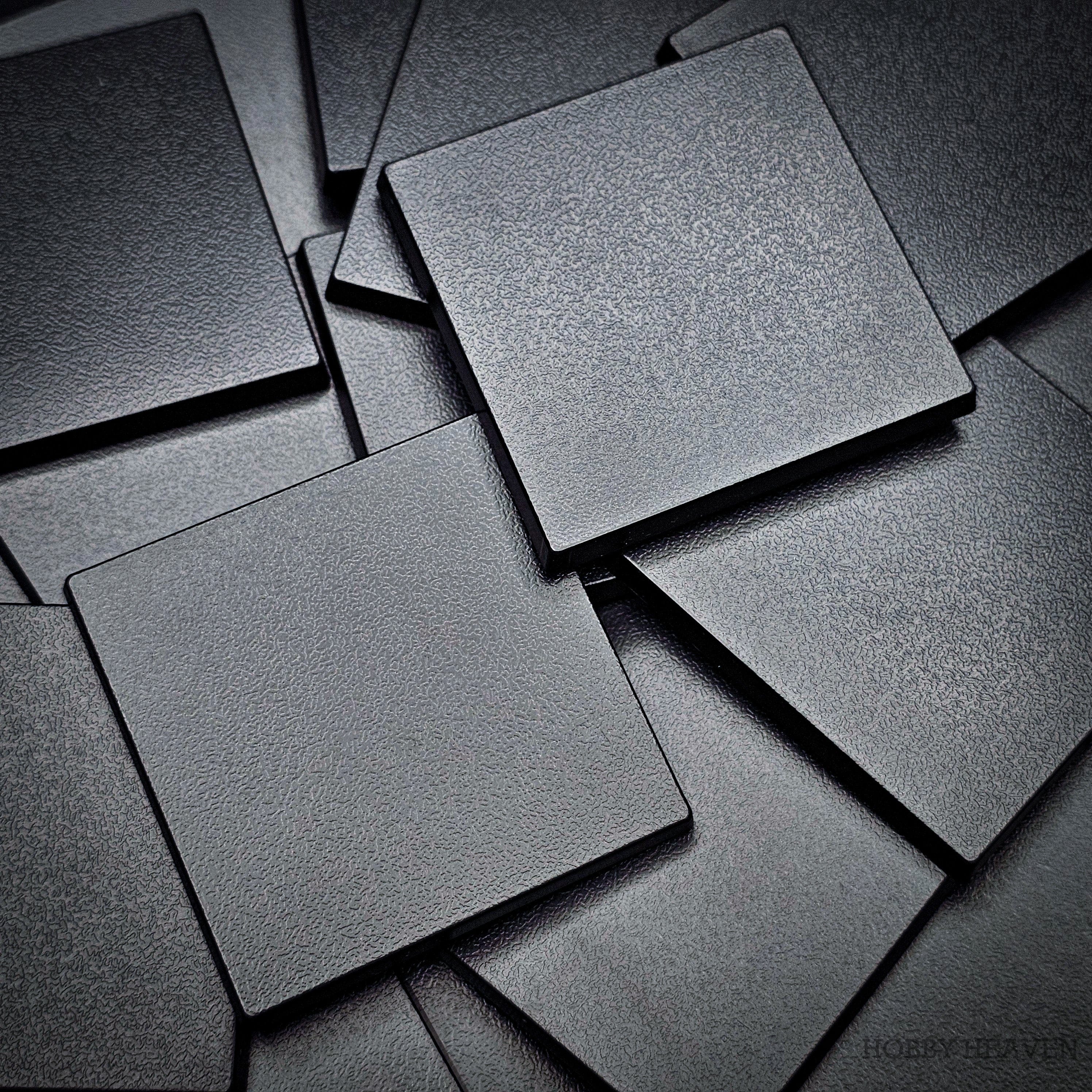 Base 50mm Square Plain Plastic Bases