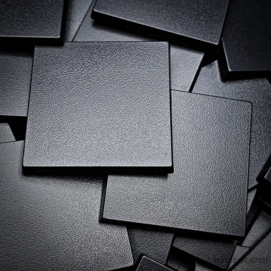 Base 50mm Square Plain Plastic Bases