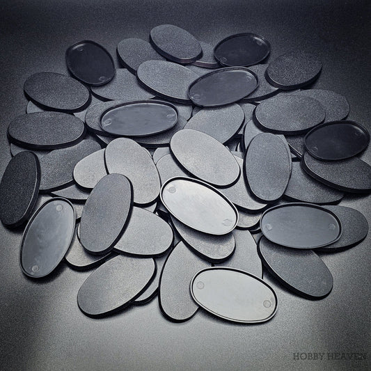 Base 75x42mm Oval Plain Plastic Bases