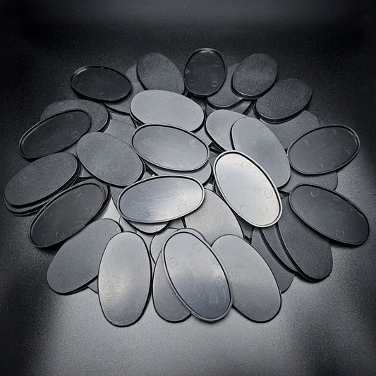 Base 90x52mm Oval Plain Plastic Bases
