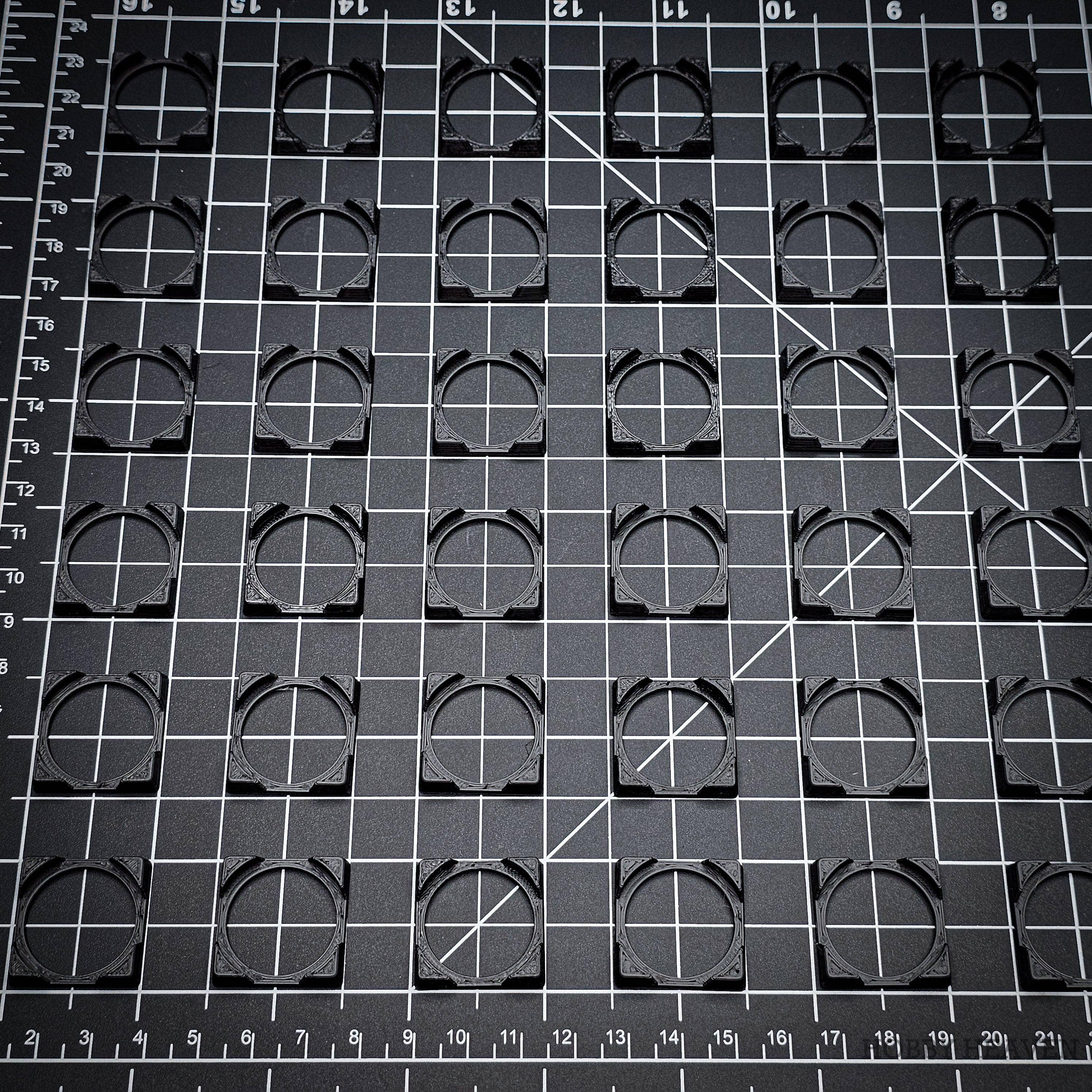 Base 25mm Round to 25mm Square Bases Converters 3d Print