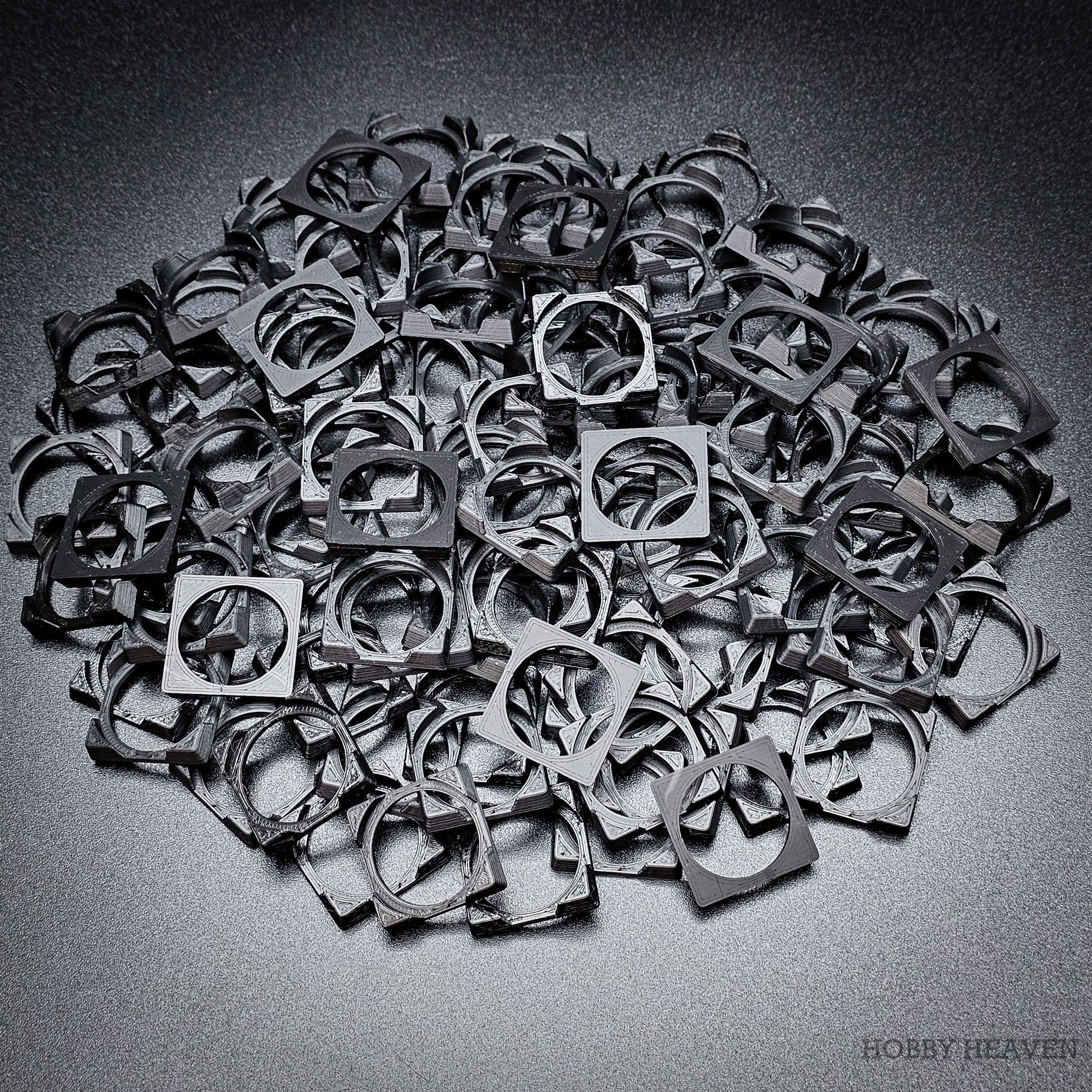Base 25mm Round to 25mm Square Bases Converters 3d Print