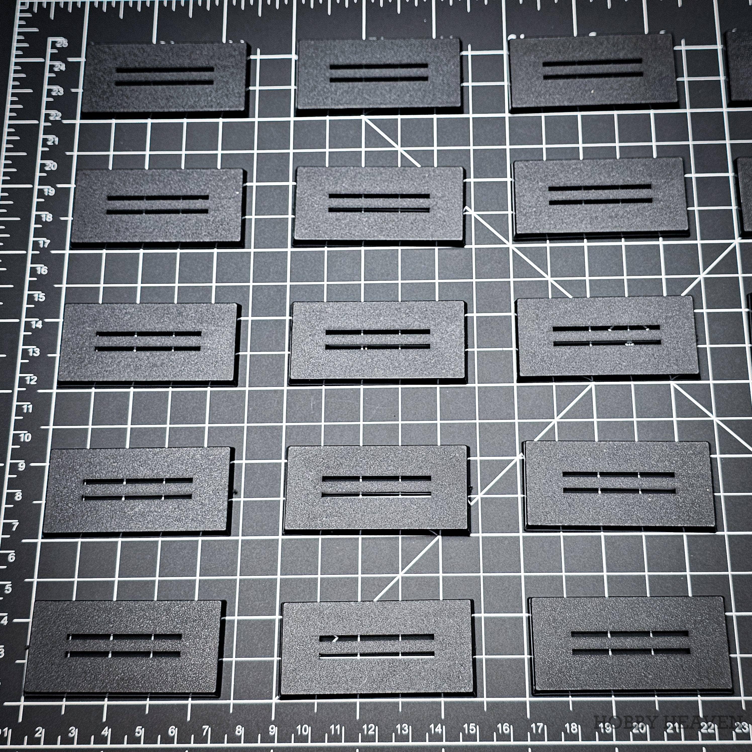 Base 60x30mm Rectangle Slotted Plastic Bases