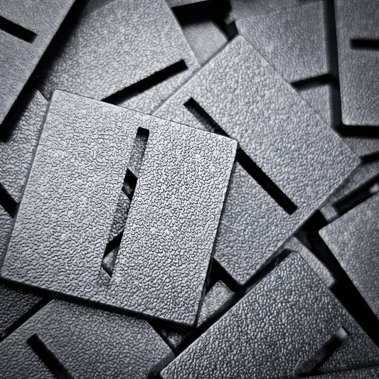 Base 30mm Square Parallel Slotted Plastic Bases